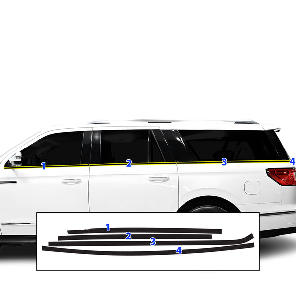 Fits Lincoln Navigator (L) 2018+ Vinyl Chrome Delete Blackout Decal Stickers Overlay Film