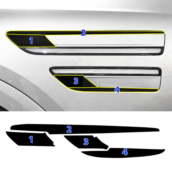 Genesis GV80 SUV Blackout Chrome Delete Kit – Precut Gloss Black Vinyl Overlays Film