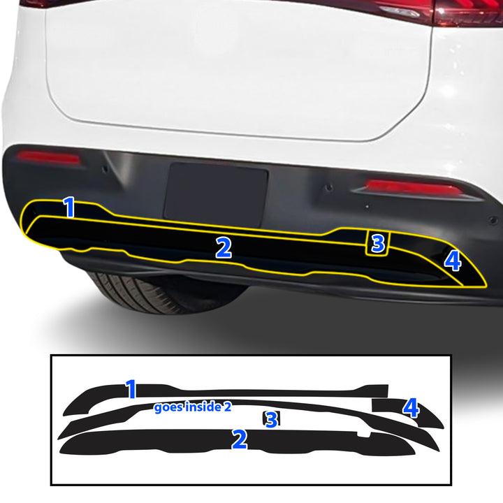 Vinyl Chrome Delete Blackout Decal Stickers Overlay Film Fits Mercedes Benz EQS SUV 2022+ - Bogar Tech Designs