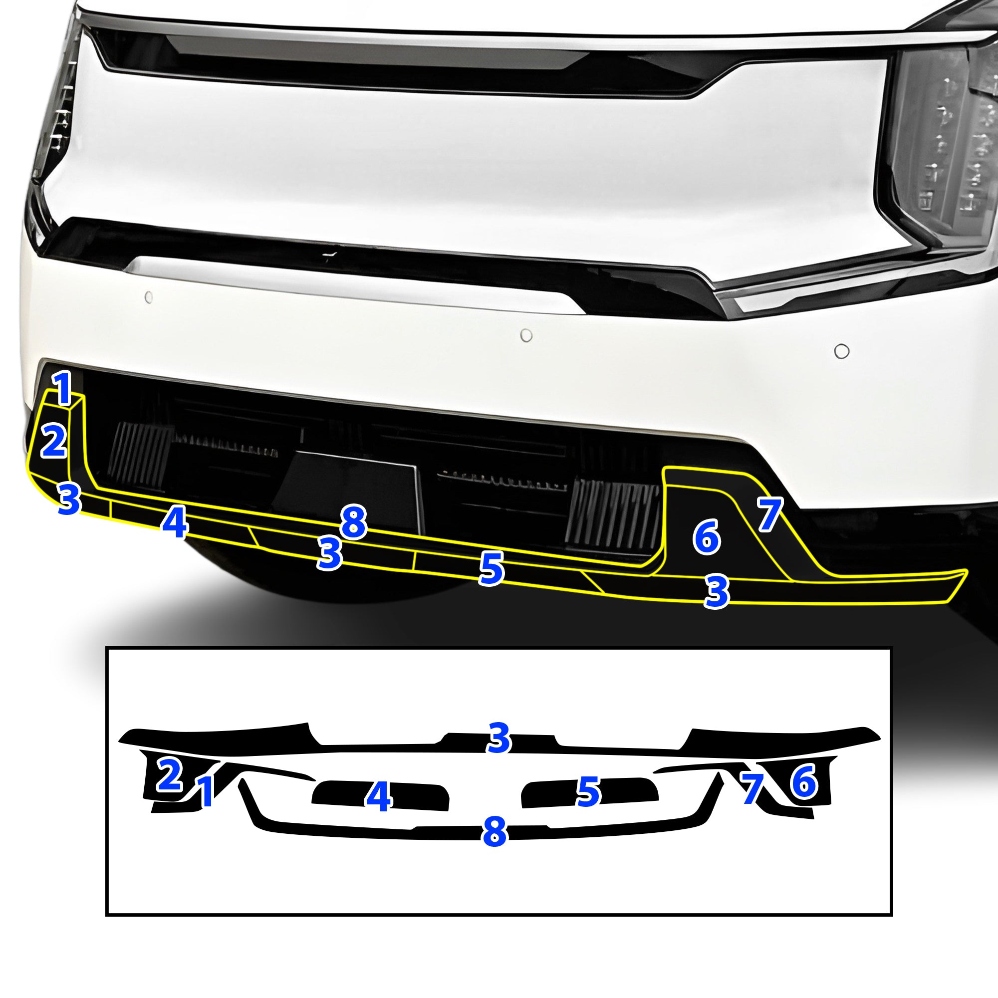 Vinyl Chrome Delete Blackout Decal Stickers Overlay Film Fits Kia EV9 2024 - 2025 - Bogar Tech Designs