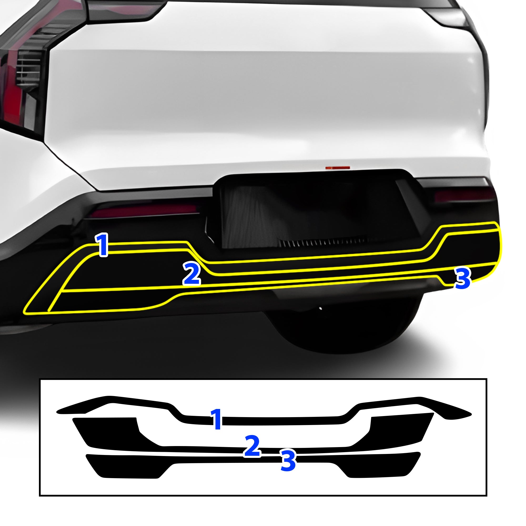 Vinyl Chrome Delete Blackout Decal Stickers Overlay Film Fits Kia EV9 2024 - 2025 - Bogar Tech Designs