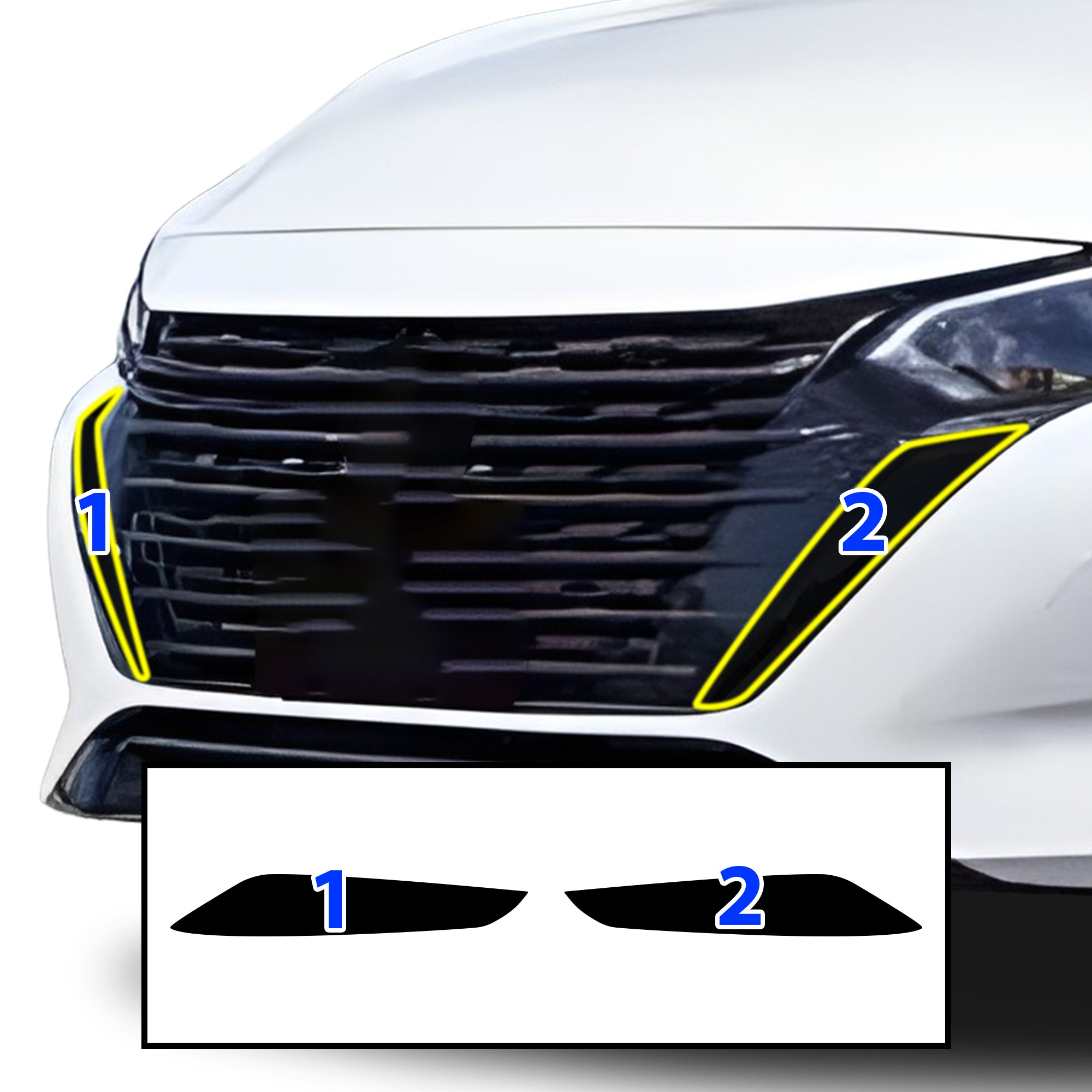 Vinyl Chrome Delete Blackout Decal Stickers Overlay Film Fits Nissan Sentra 2020 - 2025 - Bogar Tech Designs