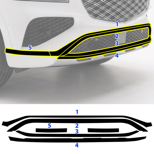 Genesis GV80 2025-2026 Vinyl Chrome Delete Blackout Decal Stickers Overlay Film