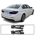 BMW 5 Series 2021–2023 Dark Smoke Headlight & Taillight Tint Kit – Precut Vinyl Lens Overlays