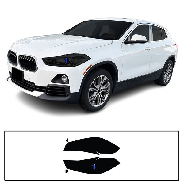 Fits BMW X2 2018-2023 Full Headlight Taillight Precut Smoked PPF Tint Kit Film Overlay
