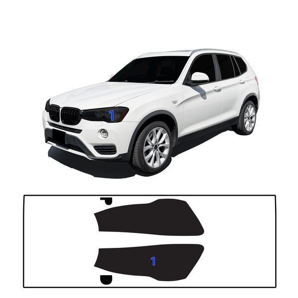 Fits BMW X3 2015-2017 Full Headlight Taillight Precut Smoked PPF Tint Kit Film Overlay