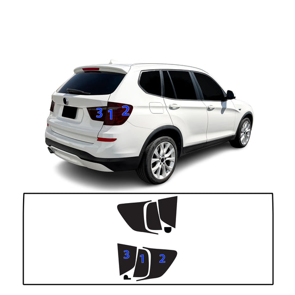 Fits BMW X3 2015-2017 Full Headlight Taillight Precut Smoked PPF Tint Kit Film Overlay