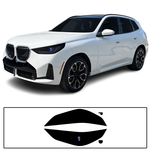 BMW X3 2025-2026 Dark Smoke Headlight & Taillight Tint Kit – Precut Vinyl Lens Overlays Film
