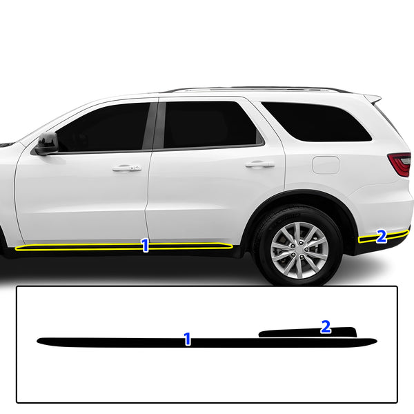 Fits Dodge Durango 2021+ Vinyl Chrome Delete Grille Blackout Decal Stickers Overlay Film