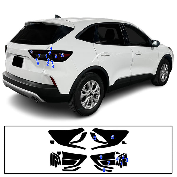 Ford Escape 2023-2026 Dark Smoke Headlight & Taillight Tint Kit – Precut Vinyl Lens Overlays Film