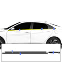 Vinyl Chrome Delete Front Rear Bumper Blackout Decal Stickers Overlay Film Fits Hyundai Elantra 2024-2025