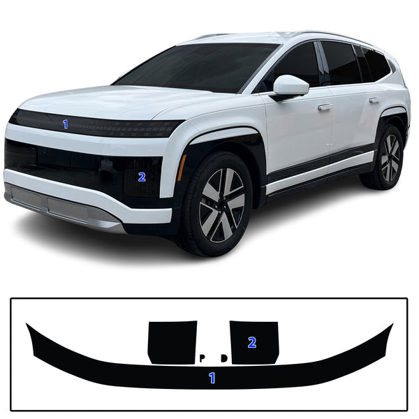 Hyundai Ioniq 9 2026+ Dark Smoke Headlight & Taillight Tint Kit – Precut Vinyl Lens Overlays Film