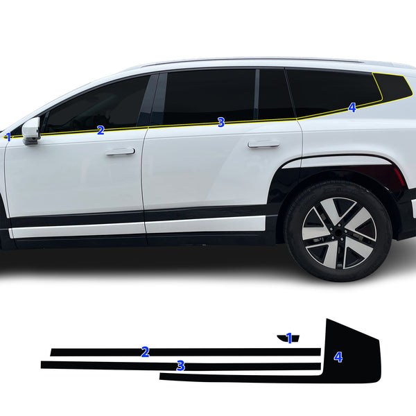 Hyundai Ioniq 9 2026+ Blackout Chrome Delete Kit – Precut Gloss Black Vinyl Overlays Film