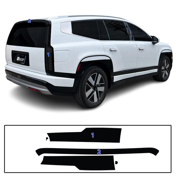 Hyundai Ioniq 9 2026+ Dark Smoke Headlight & Taillight Tint Kit – Precut Vinyl Lens Overlays Film