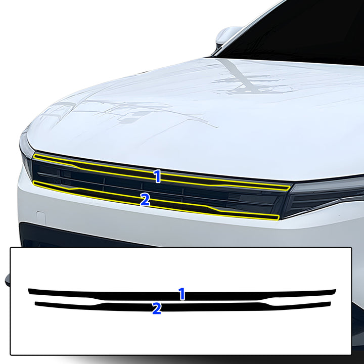 Fits KIA K4 2025+ Vinyl Chrome Delete Grille Blackout Decal Stickers Overlay Film - Bogar Tech Designs