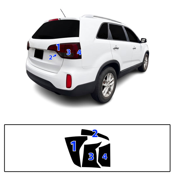 Fits Kia Sorento 2014-2015 Full Headlight Taillight Precut Smoked PPF Tint Kit Film Overlay