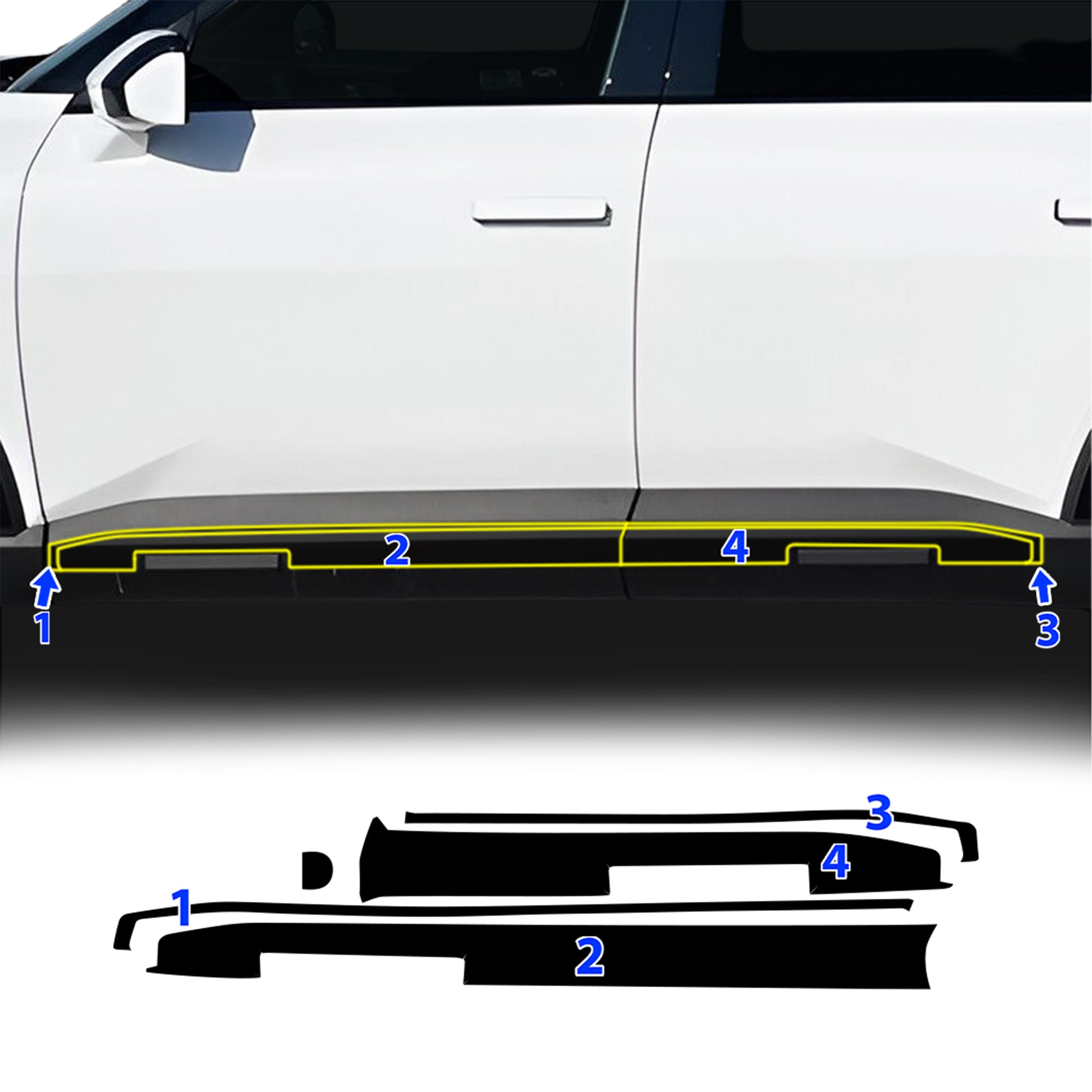 Kia Telluride 2027+ Blackout Chrome Delete Kit – Precut Gloss Black Vinyl Overlays