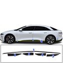 Fits Lucid Air 2022+ Vinyl Chrome Delete Grille Blackout Decal Stickers Overlay Film