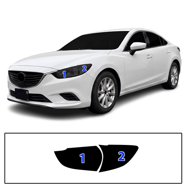 Fits Mazda Mazda6 2014-2017 Full Headlight Taillight Precut Smoked PPF Tint Kit Film Overlay