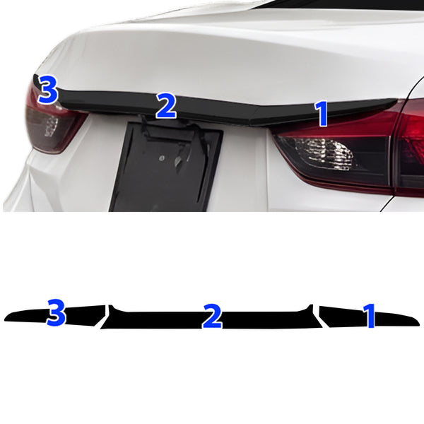 Fits Mazda Mazda6 2014-2017 Vinyl Chrome Delete Grille Blackout Decal Stickers Overlay Film