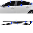 Fits Mazda Mazda6 2014-2017 Vinyl Chrome Delete Grille Blackout Decal Stickers Overlay Film