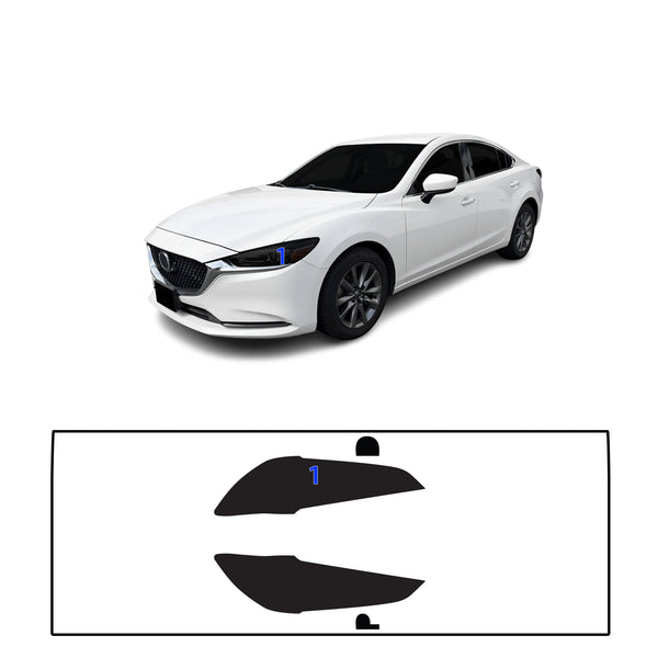 Fits Mazda Mazda6 2018-2021 Full Headlight Taillight Precut Smoked PPF Tint Kit Film Overlay