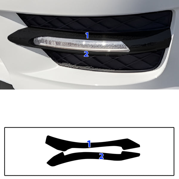 Fits Mercedes-Benz C250 2012-2015 Vinyl Chrome Delete Grille Blackout Decal Stickers Overlay Film