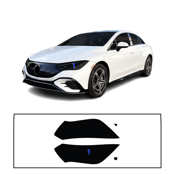 Fits Mercedes-Benz EQE Sedan 2023-2026 Full Headlight Taillight Precut Smoked PPF Tint Kit Film Overlay