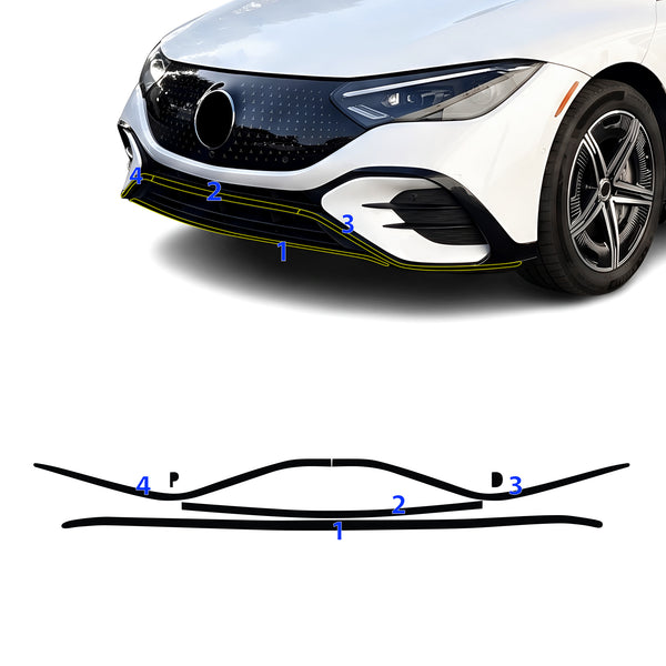 Fits Mercedes-Benz EQE Sedan 2023-2026 Vinyl Chrome Delete Grille Blackout Decal Stickers Overlay Film