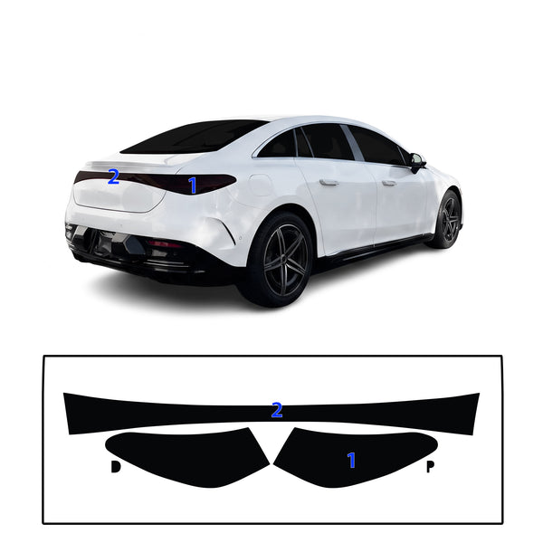 Fits Mercedes-Benz EQE Sedan 2023-2026 Full Headlight Taillight Precut Smoked PPF Tint Kit Film Overlay