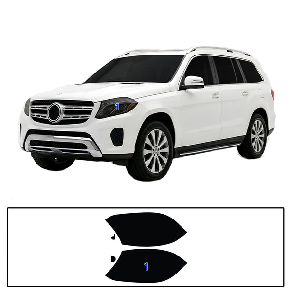 Mercedes-Benz GLS 2017-2019 Dark Smoke Headlight & Taillight Tint Kit – Precut Vinyl Lens Overlays Film