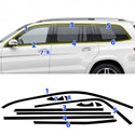Fits Mercedes-Benz GLS 2017-2019 Vinyl Chrome Delete Grille Blackout Decal Stickers Overlay Film