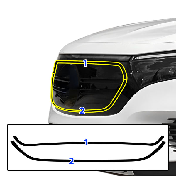 Fits Mercedes-Benz EQB 2022+ Vinyl Chrome Delete Grille Blackout Decal Stickers Overlay Film