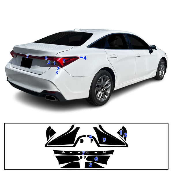 Toyota Avalon 2019-2022 Dark Smoke Headlight & Taillight Tint Kit – Precut Vinyl Lens Overlays Film
