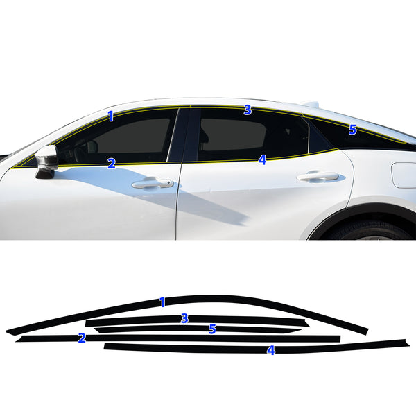 Fits Toyota Crown 2023-2026 Vinyl Chrome Delete Grille Blackout Decal Stickers Overlay Film