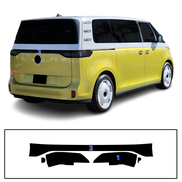 Volkswagen ID. Buzz 2025 Dark Smoke Headlight & Taillight Tint Kit – Precut Vinyl Lens Overlays Film