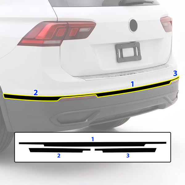 Volkswagen Tiguan 2018-2024 Blackout Chrome Delete Kit - Precut Gloss Black Vinyl Overlays
