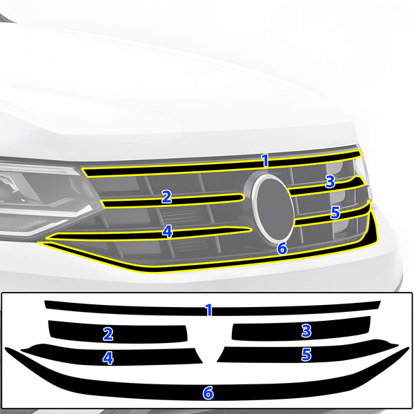 Volkswagen Tiguan 2018-2024 Blackout Chrome Delete Kit - Precut Gloss Black Vinyl Overlays