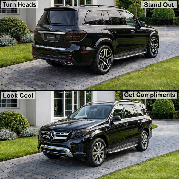 Mercedes-Benz GLS 2017-2019 Dark Smoke Headlight & Taillight Tint Kit – Precut Vinyl Lens Overlays Film