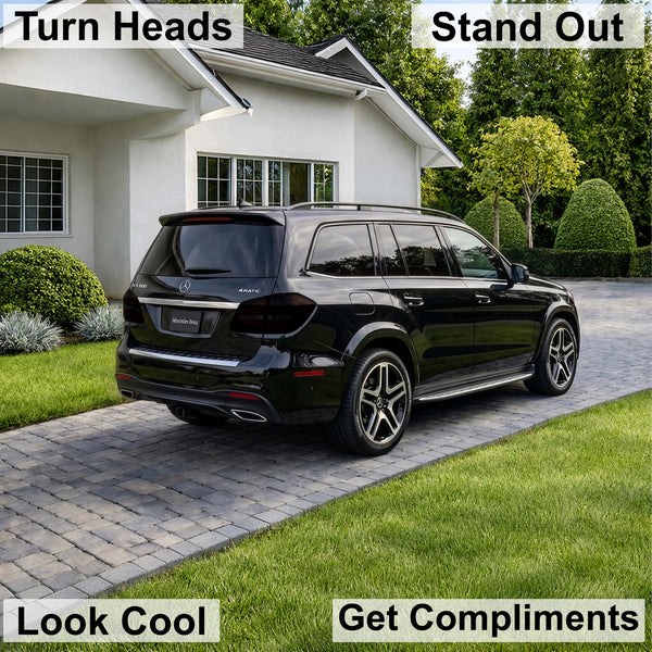 Mercedes-Benz GLS 2017-2019 Dark Smoke Headlight & Taillight Tint Kit – Precut Vinyl Lens Overlays Film