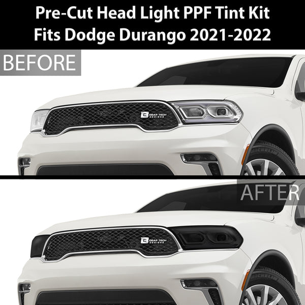 Tinted Racetrack Fog Light Taillight Third Brake Light Sidemarker Overlay Tint Film Fits Dodge Durango 2014-2022