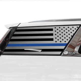 Buy thin-blue-line Quarter Window American Flag Vinyl Decal Stickers Fits Cadillac Escalade 2021-2023