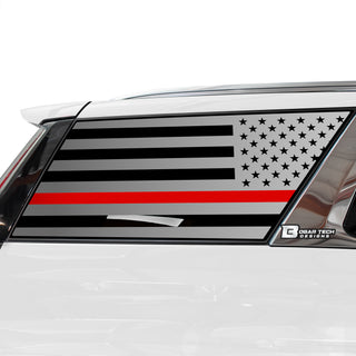 Buy thin-red-line Quarter Window American Flag Vinyl Decal Stickers Fits Cadillac Escalade 2021-2023