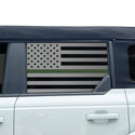 American Flag Window Vinyl Decal Stickers Fits Ford Bronco 4 Door 2021-2025Blue Red Pink Green Line