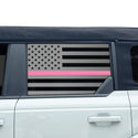 American Flag Window Vinyl Decal Stickers Fits Ford Bronco 4 Door 2021-2025Blue Red Pink Green Line