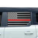 American Flag Window Vinyl Decal Stickers Fits Ford Bronco 4 Door 2021-2025Blue Red Pink Green Line