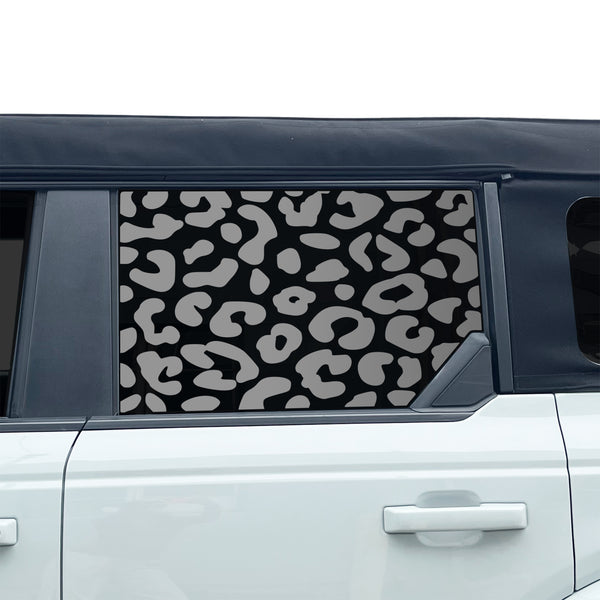 Animal Leopard Cow Paw Heart Window Vinyl Decal Stickers Fits Ford Bronco 4 Door 2021 2022 2023