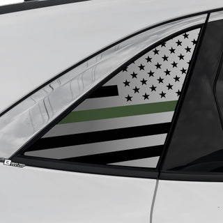 Buy thin-green-line Quarter Window American Flag Vinyl Decal Stickers Fits Ford Escape 2020-2024