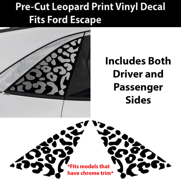 Animal Leopard Cheetah Cow Window Vinyl Decal Stickers Fits Ford Escape 2020-2026