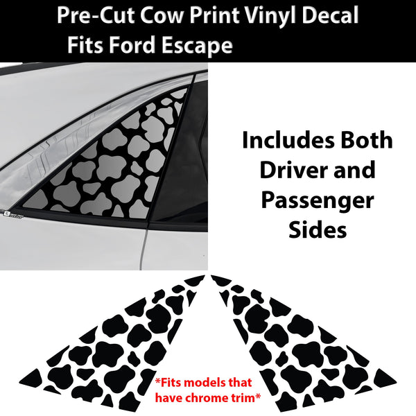 Animal Leopard Cheetah Cow Window Vinyl Decal Stickers Fits Ford Escape 2020-2026